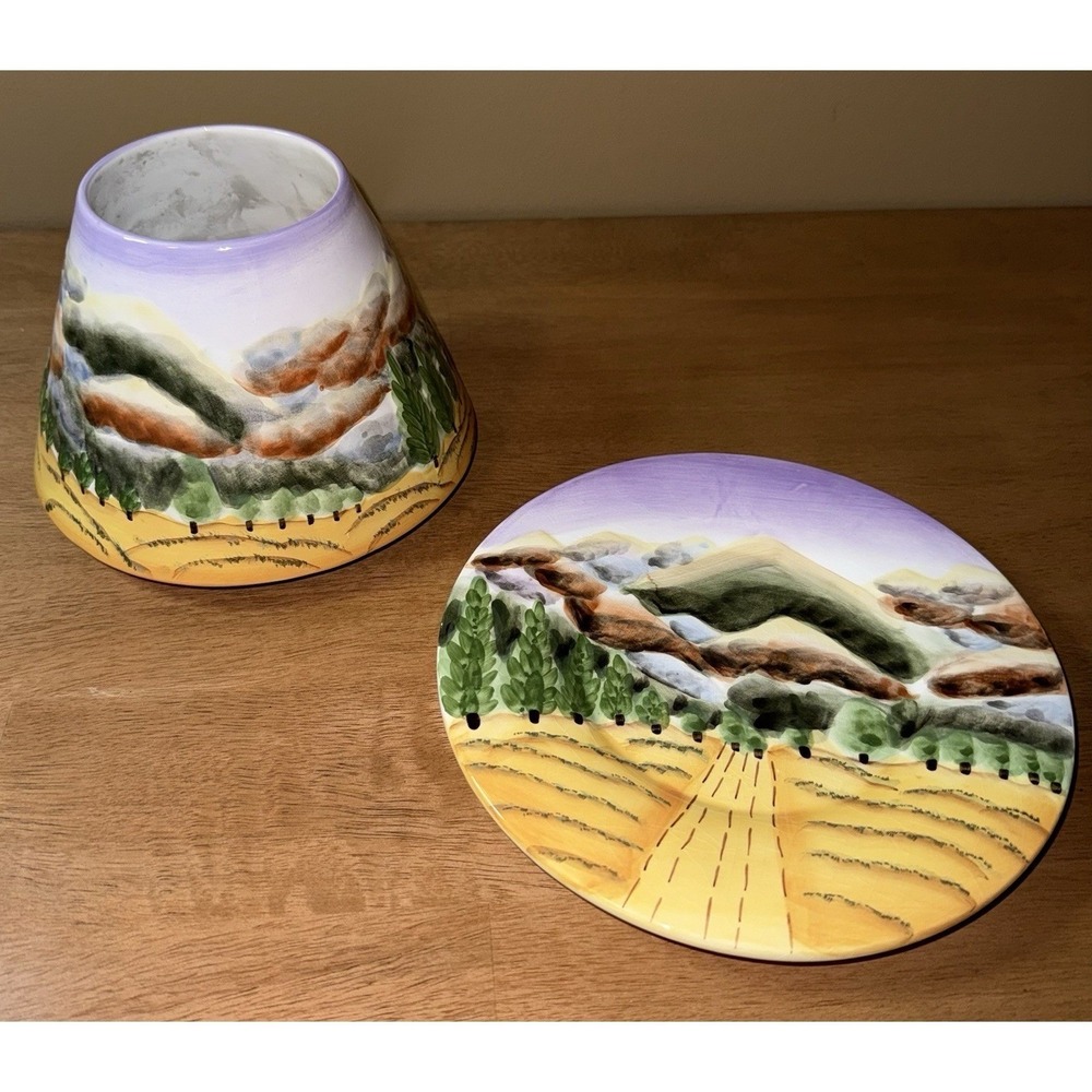Yankee Candle Vineyard Landscape Ceramic Jar Candle Shade and Tray Set 1048182